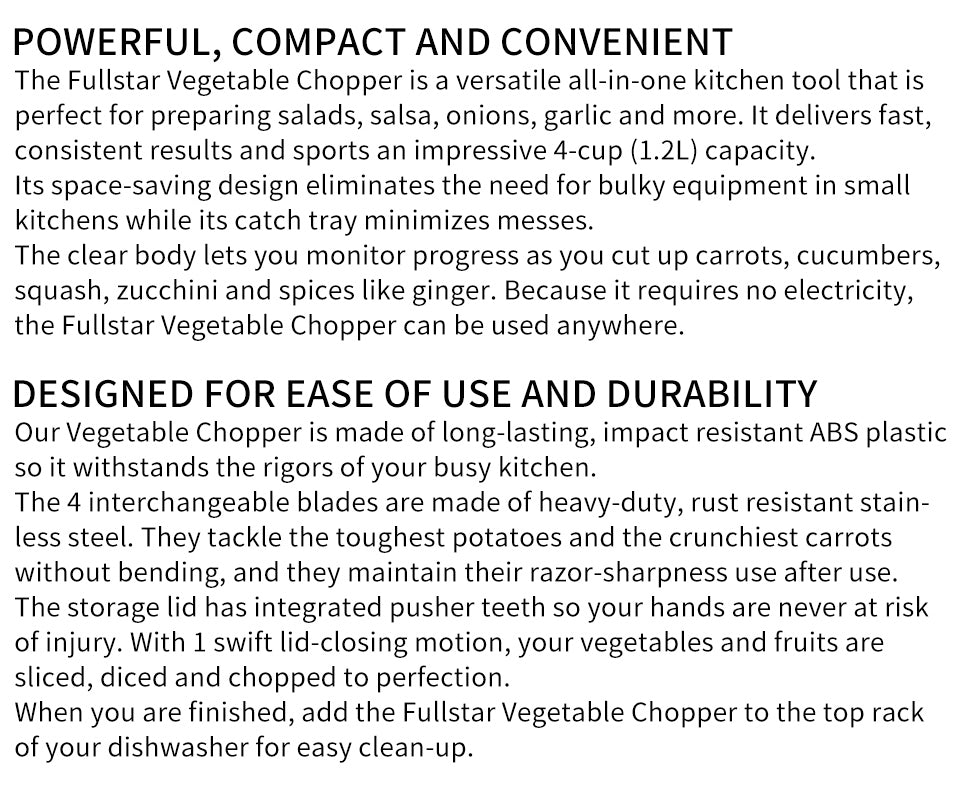 Food Chopper and Slice Guide